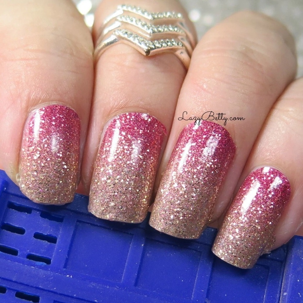 *Retired* Color Street: Coral Bay | Gold Pink Sparkles Glitter Summer Ombre - Picture 2 of 16